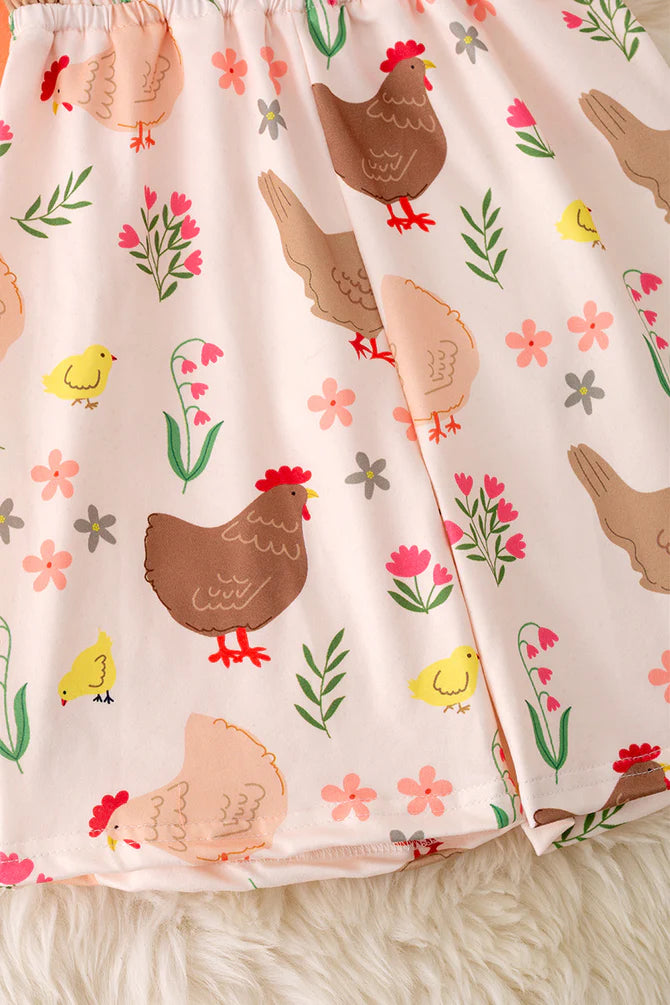 Orange Chicks Romper