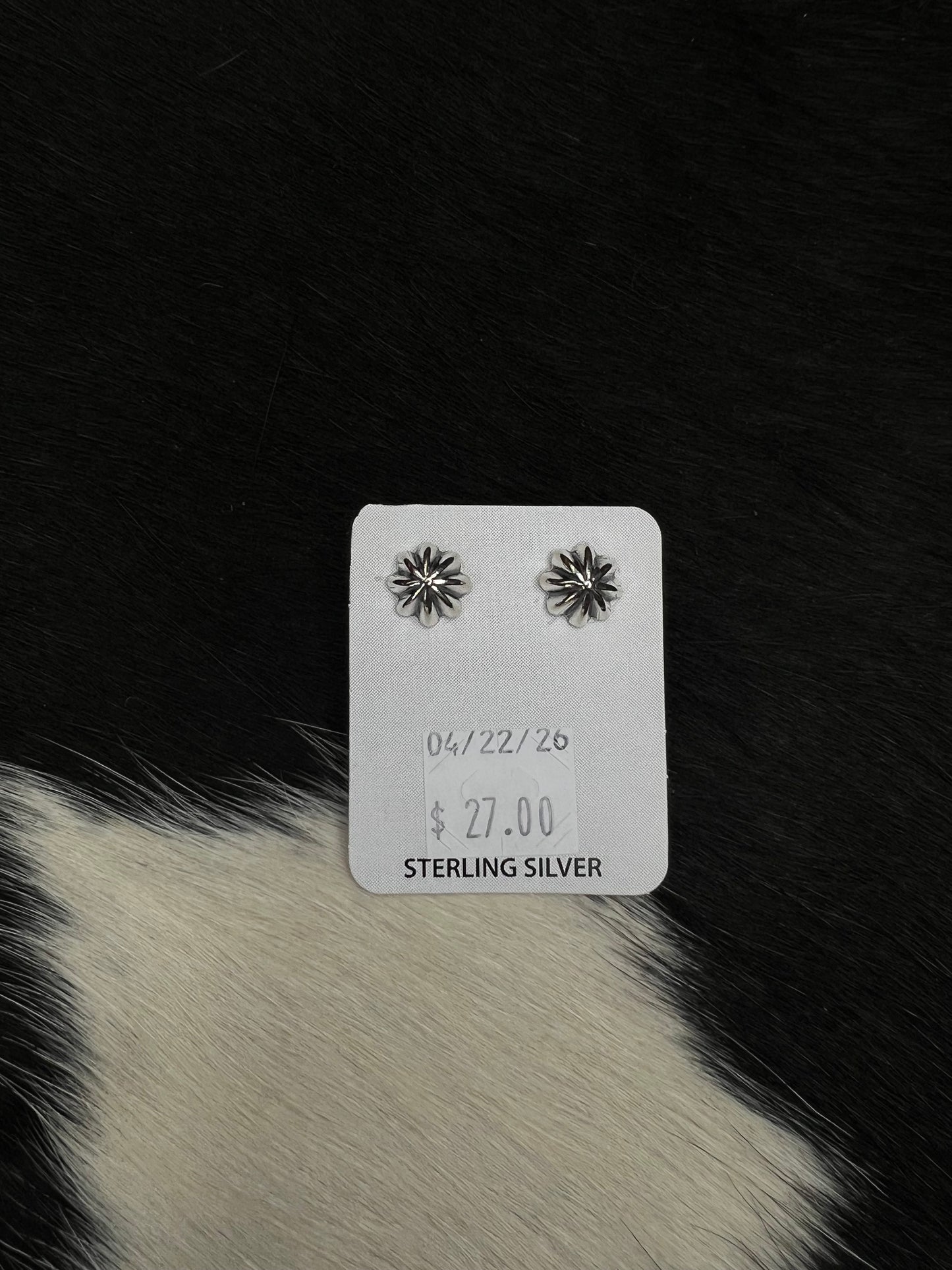 Sterling Silver Daisy Earrings