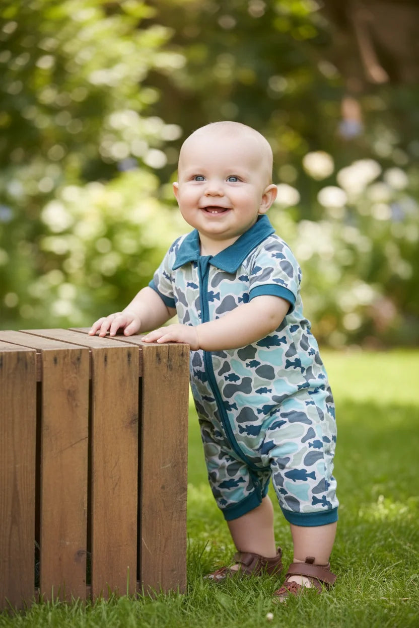 Camouflage Boys Romper