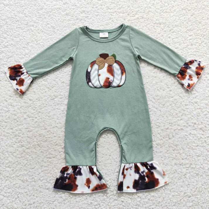 Pumpkin Cowhide Romper