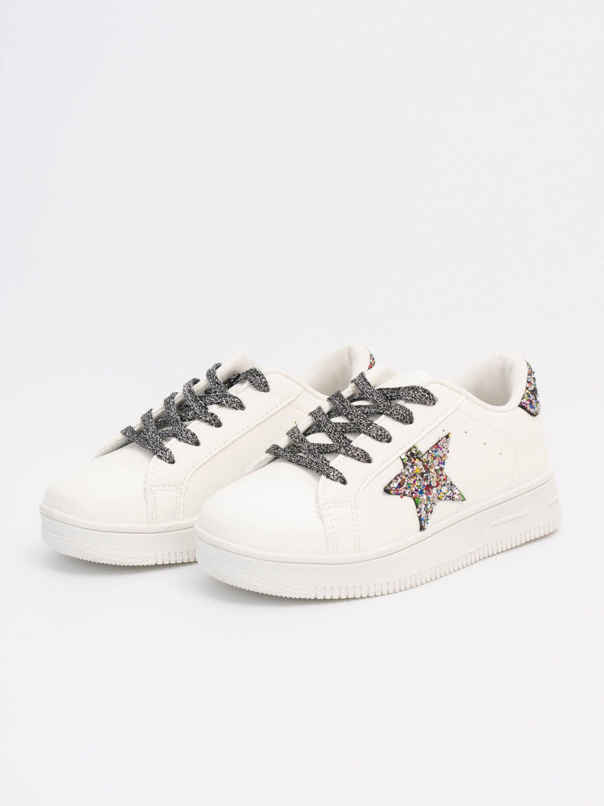 Sparkle Star Sneaker - Rainbow Glitter