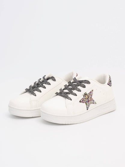 Sparkle Star Sneaker - Rainbow Glitter