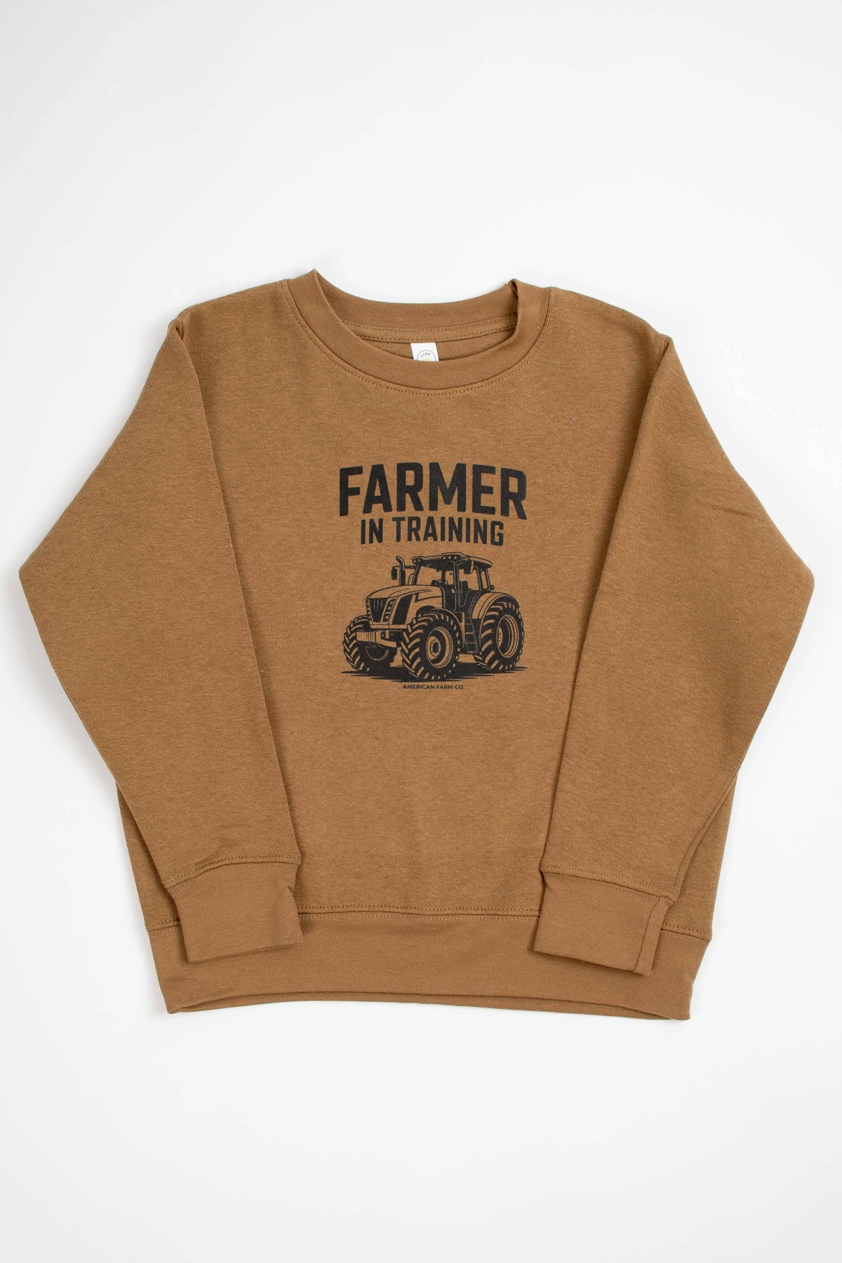 'Farmer in Training’ Toddler Brown Crewneck