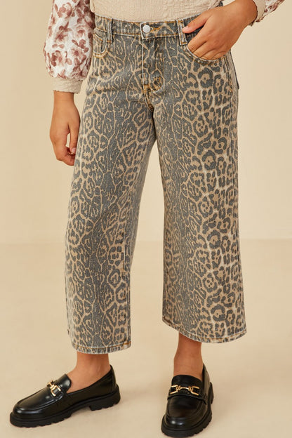 Leopard Print Relaxed Fit Denim Jeans