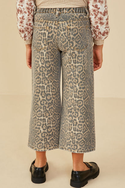 Leopard Print Relaxed Fit Denim Jeans