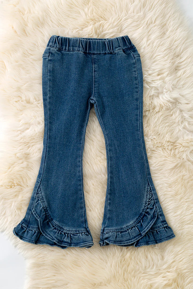Ruffle Hem Jeans