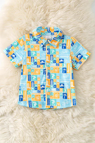Howdy Beach Button Up