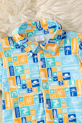 Howdy Beach Button Up