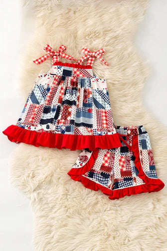 Patriotic Patch Short Set