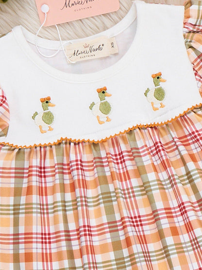 Mallard Duck Embroidered Bell-Bottom Set