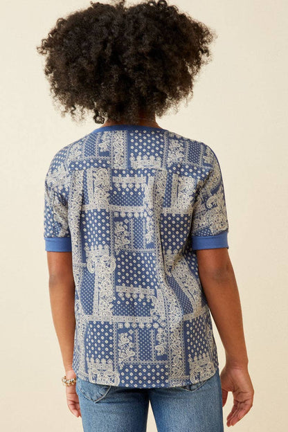 Girls Blue Bandana Top