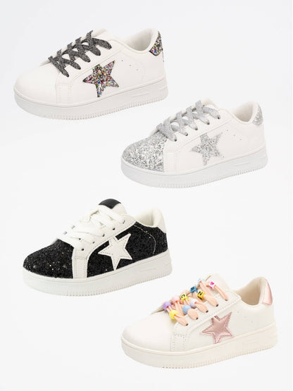 Sparkle Star Sneaker - Rainbow Glitter