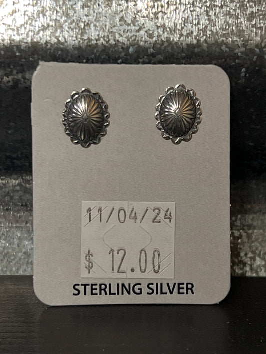 Oval Concho Earring