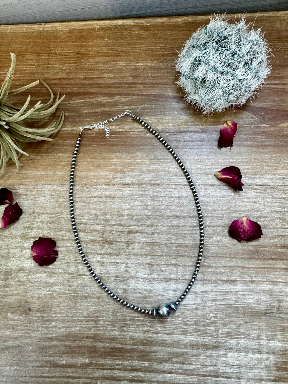 Multi Pearl Necklace (3mm & 10mm)- 14" + 3" extender