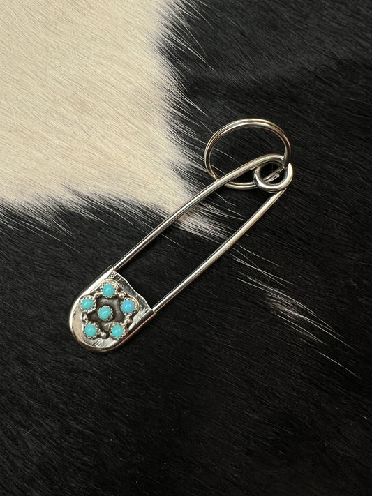 Daisy Safety Pin Keychain