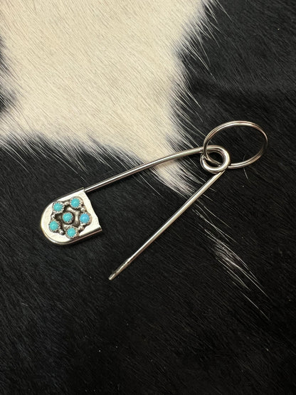 Daisy Safety Pin Keychain