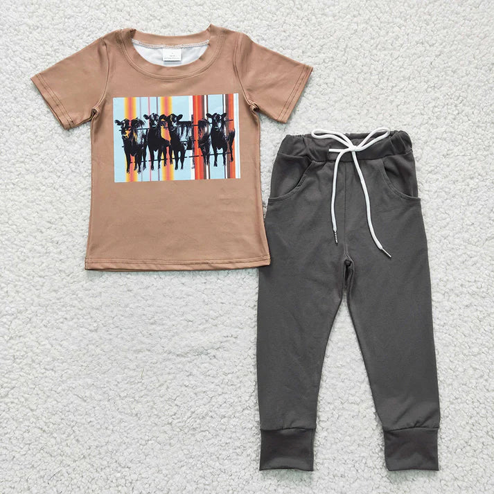 Serape Cows- Jogger Set