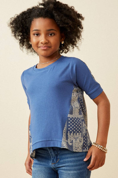 Girls Blue Bandana Top